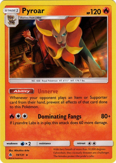 Pyroar - 19/131 - Holo Rare available at 401 Games Canada