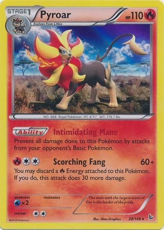 Pyroar - 20/106 - Holo Rare available at 401 Games Canada