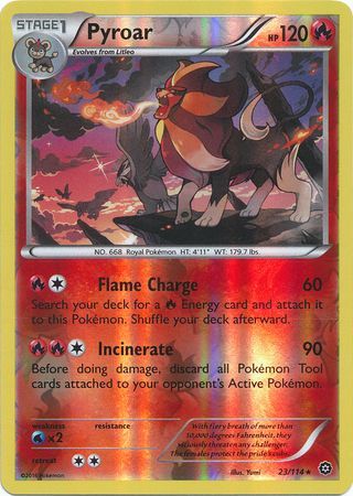 Pyroar - 23/114 - Rare - Reverse Holo available at 401 Games Canada