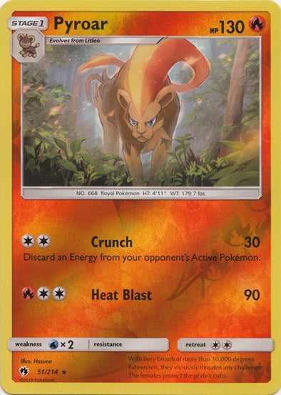 Pyroar - 51/214 - Rare - Reverse Holo available at 401 Games Canada