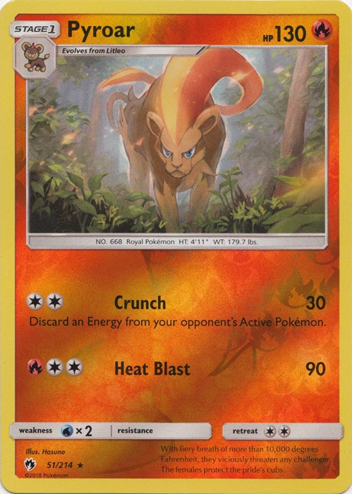 Pyroar - 51/214 - Rare - Reverse Holo available at 401 Games Canada