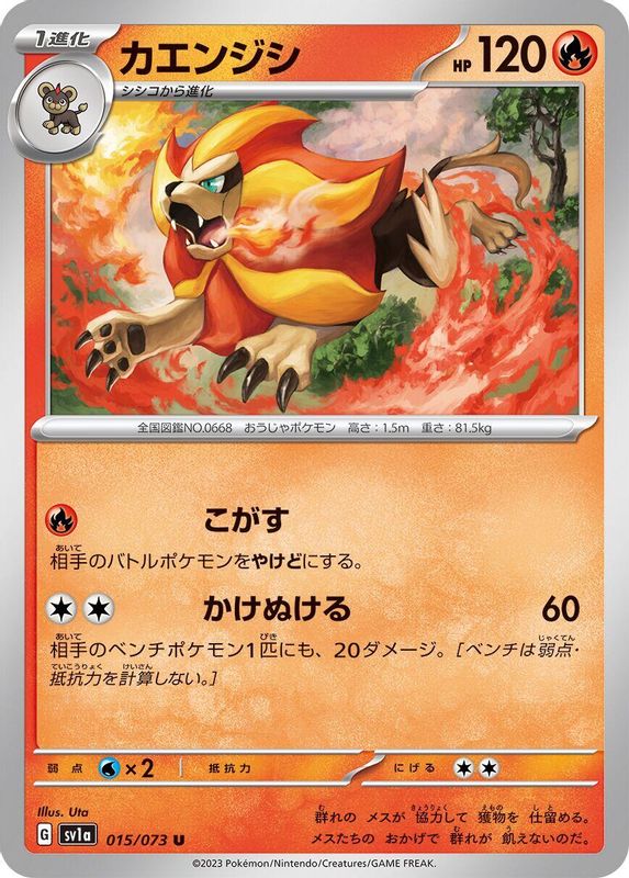 Pyroar (Japanese) - 015/073 - Uncommon
