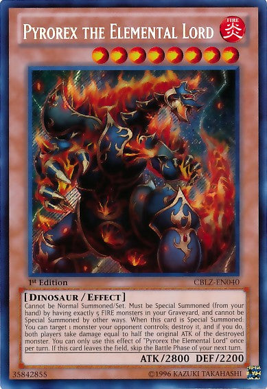 401 Games Canada - Pyrorex the Elemental Lord - CBLZ-EN040 - Secret Rare