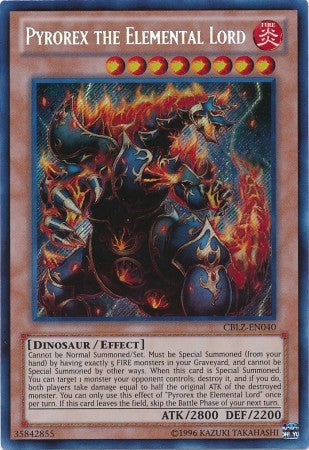 Pyrorex the Elemental Lord - CBLZ-EN040 - Secret Rare - Unlimited available at 401 Games Canada