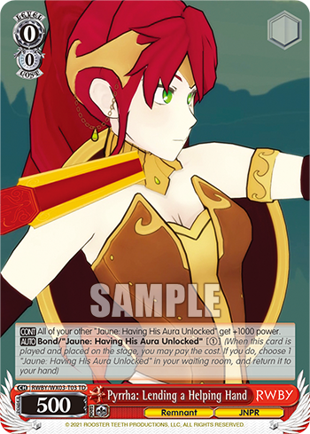 Pyrrha: Lending a Helping Hand - RWBY/WX03-ET03 - Trial Deck available at 401 Games Canada