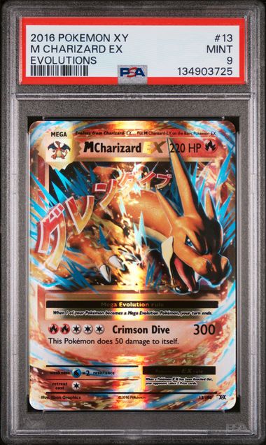 M CHARIZARD EX (13) - POKEMON XY EVOLUTIONS - ULTRA RARE - MINT 9