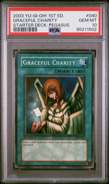GRACEFUL CHARITY (040) - YUGIOH STARTER DECK: PEGASUS - STARTER DECK: PEGASUS - GEM MT 10