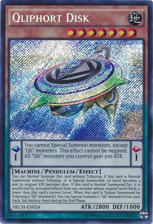 Qliphort Disk - NECH-EN024 - Secret Rare - Unlimited available at 401 Games Canada