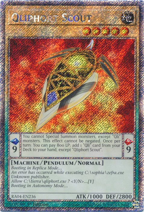 Qliphort Scout (Platinum Secret Rare) - RA04-EN236 - Platinum Secret Rare - 1st Edition
