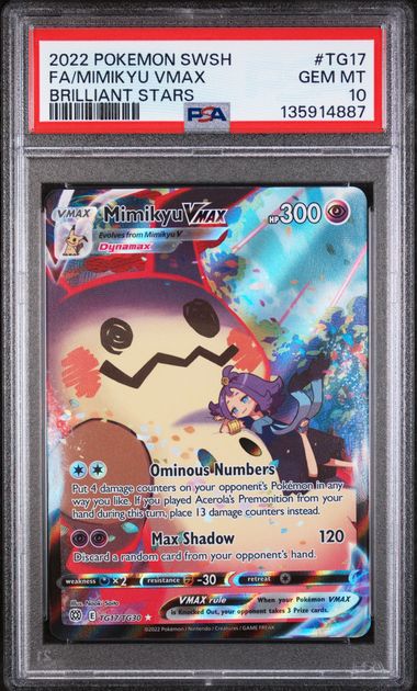 Mimikyu VSTAR - Brilliant Stars - PSA GEM MT 10