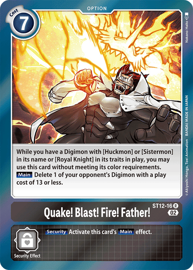 Quake! Blast! Fire! Father! - ST12-16 - Rare available at 401 Games Canada