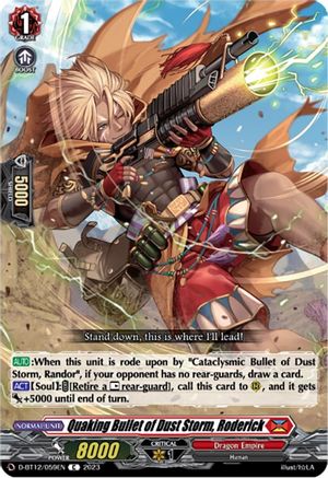 Quaking Bullet of Dust Storm, Roderick - D-BT12/059EN - Common available at 401 Games Canada