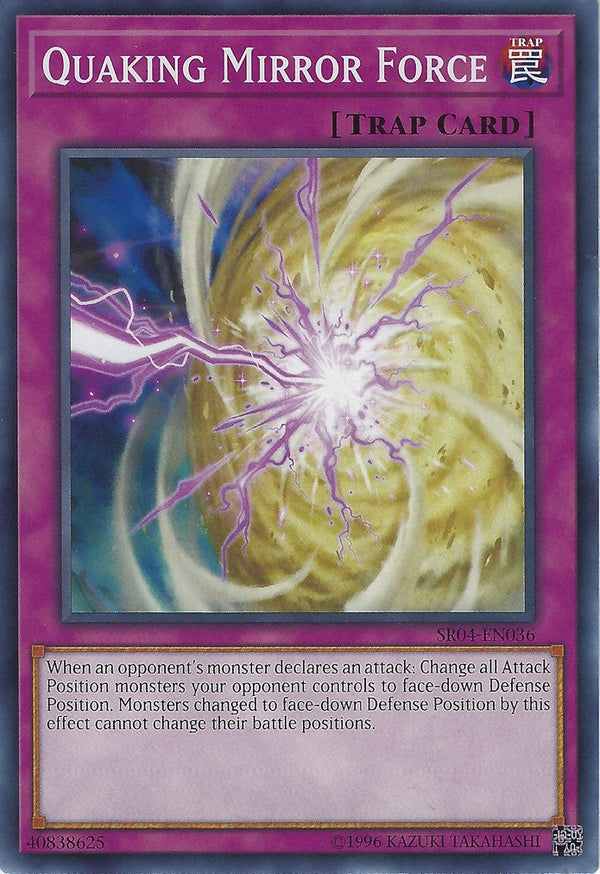 Quaking Mirror Force - SR04-EN036 - Common - Unlimited available at 401 Games Canada