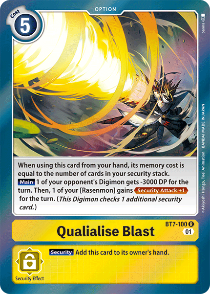Qualialise Blast - BT7-100 - Rare available at 401 Games Canada