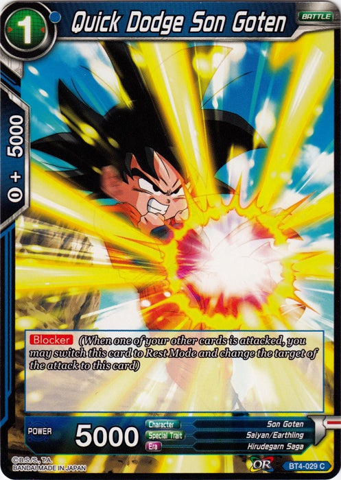 Quick Dodge Son Goten - BT4-029 - Common available at 401 Games Canada