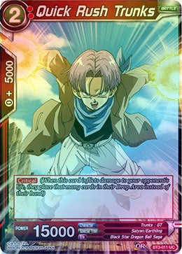 Quick Rush Trunks - BT3-011 - Uncommon (Foil) available at 401 Games Canada