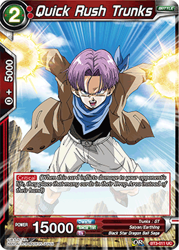 Quick Rush Trunks - BT3-011 - Uncommon available at 401 Games Canada