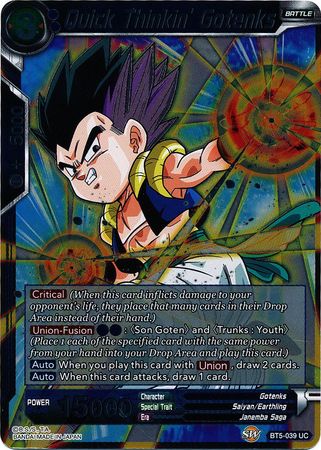 Quick Thinkin' Gotenks - BT5-039 - Uncommon (FOIL) available at 401 Games Canada