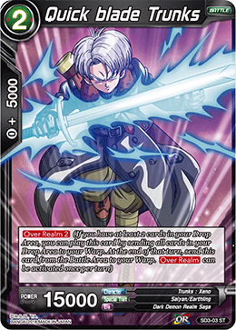 Quick blade Trunks - SD3-03 - Starter Rare available at 401 Games Canada