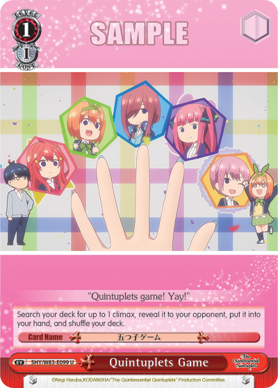 Quintuplets Game - 5HY/W83-E099 - Uncommon available at 401 Games Canada