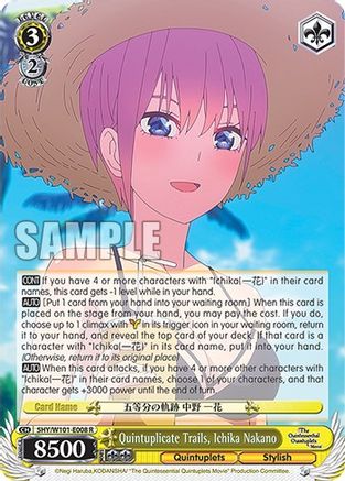 Quintuplicate Trails, Ichika Nakano - 5HY/W101-E008 - Rare available at 401 Games Canada