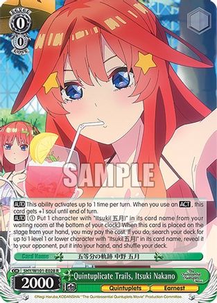Quintuplicate Trails, Itsuki Nakano - 5HY/W101-E028 - Rare available at 401 Games Canada