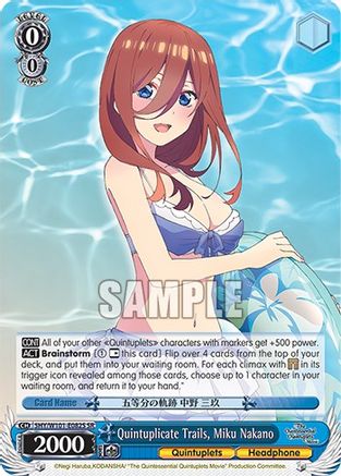 Quintuplicate Trails, Miku Nakano (SR) - 5HY/W101-E082S - Super Rare available at 401 Games Canada