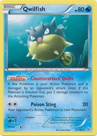 Qwilfish - 21/106 - Rare available at 401 Games Canada