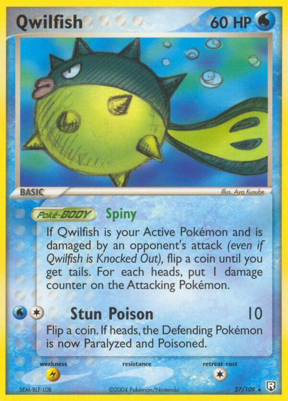 Qwilfish - 27/109 - Rare available at 401 Games Canada