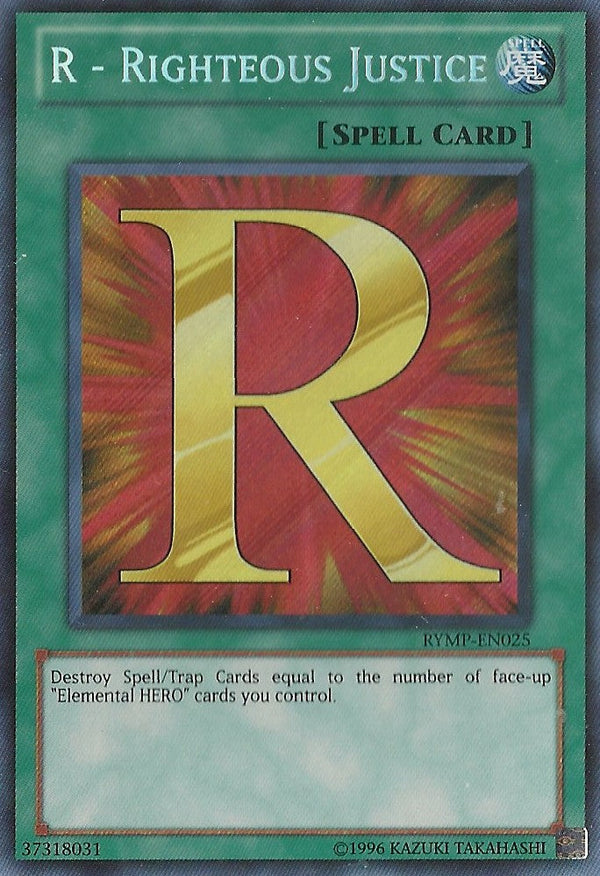 R - Righteous Justice - RYMP-EN025 - Secret Rare - Unlimited available at 401 Games Canada