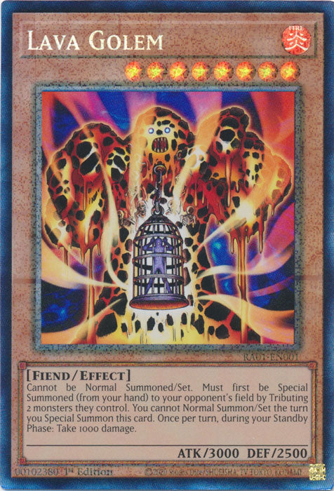 Lava Golem (PCR) - RA01-EN001 - Prismatic Collector’s Rare - 1st Edition available at 401 Games Canada