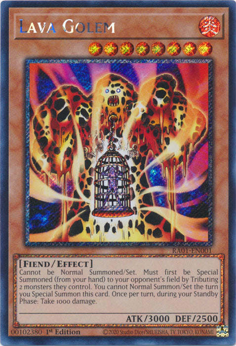 Lava Golem (Platinum Secret Rare) - RA01-EN001 - Platinum Secret Rare - 1st Edition available at 401 Games Canada