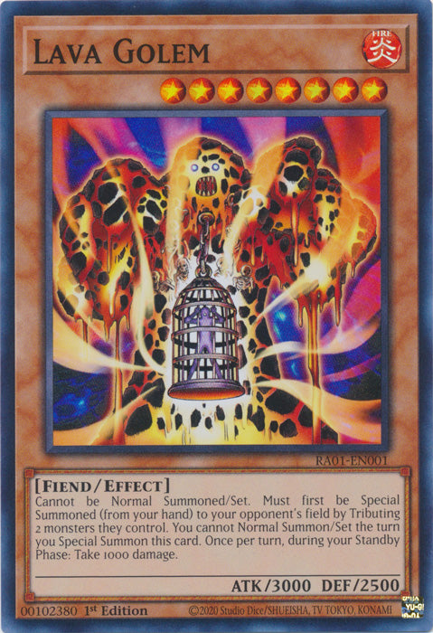 Lava Golem - RA01-EN001 - Super Rare - 1st Edition available at 401 Games Canada