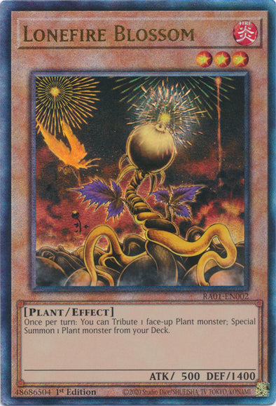 Lonefire Blossom (PUR) - RA01-EN002 - Prismatic Ultimate Rare - 1st Edition available at 401 Games Canada