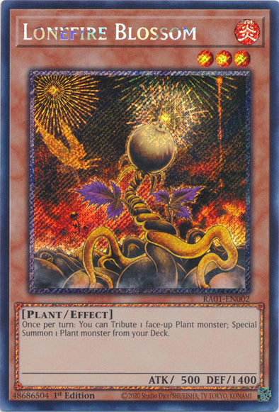 Lonefire Blossom (Platinum Secret Rare) - RA01-EN002 - Platinum Secret Rare - 1st Edition available at 401 Games Canada