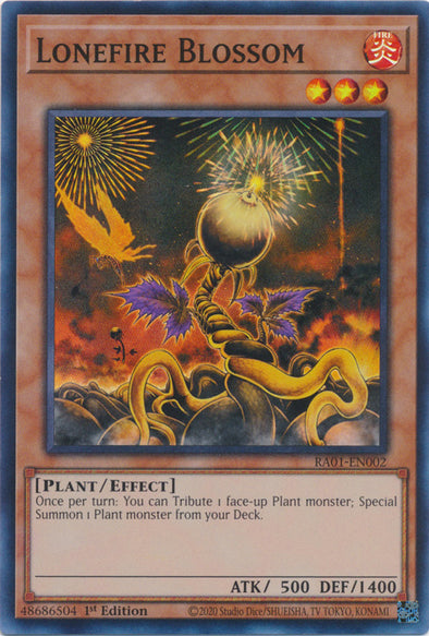 Lonefire Blossom - RA01-EN002 - Super Rare - 1st Edition available at 401 Games Canada