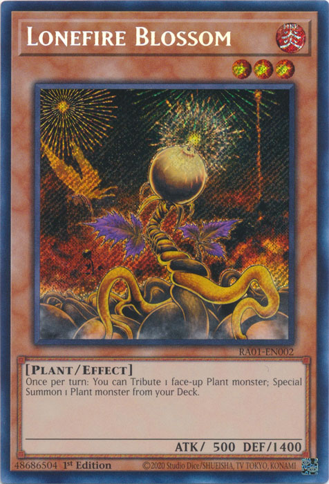 Lonefire Blossom (Secret Rare) - RA01-EN002 - Secret Rare - 1st Edition available at 401 Games Canada