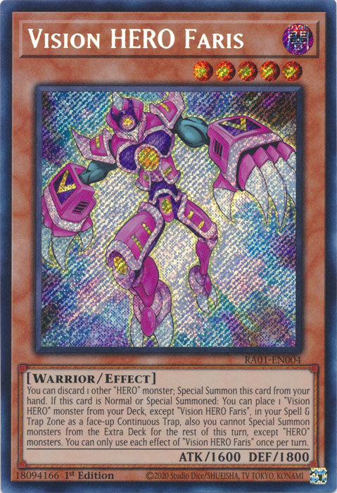 Vision HERO Faris (Secret Rare) - RA01-EN004 - Secret Rare - 1st Edition available at 401 Games Canada