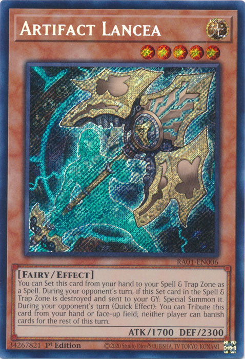 Artifact Lancea (Secret Rare) - RA01-EN006 - Secret Rare - 1st Edition available at 401 Games Canada