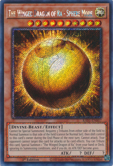 The Winged Dragon of Ra - Sphere Mode (Platinum Secret Rare) - RA01-EN007 - Platinum Secret Rare - 1st Edition available at 401 Games Canada