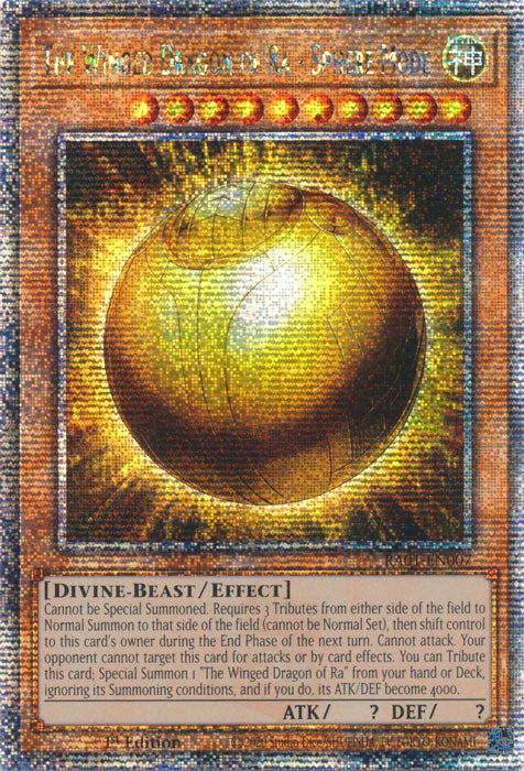 The Winged Dragon of Ra - Sphere Mode - RA01-EN007 - Quarter Century Secret Rare - 1st Edition available at 401 Games Canada