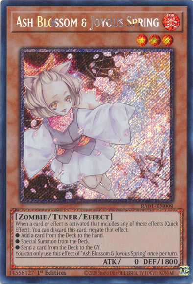 Ash Blossom & Joyous Spring (Platinum Secret Rare) - RA01-EN008 - Platinum Secret Rare - 1st Edition available at 401 Games Canada