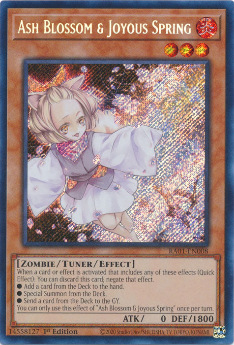 Ash Blossom & Joyous Spring (Secret Rare) - RA01-EN008 - Secret Rare - 1st Edition available at 401 Games Canada