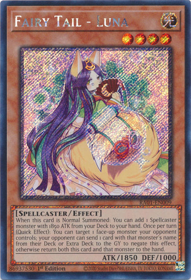 Fairy Tail - Luna (Platinum Secret Rare) - RA01-EN009 - Platinum Secret Rare - 1st Edition available at 401 Games Canada