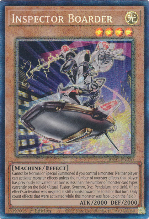 Inspector Boarder (PCR) - RA01-EN010 - Prismatic Collector’s Rare - 1st Edition available at 401 Games Canada