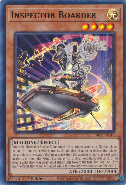 Inspector Boarder (UR) - RA01-EN010 - Ultra Rare - 1st Edition available at 401 Games Canada
