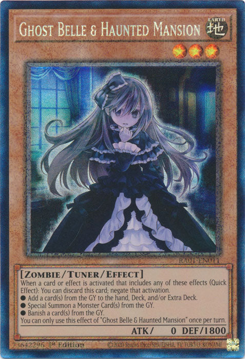 Ghost Belle & Haunted Mansion (PCR) - RA01-EN011 - Prismatic Collector’s Rare - 1st Edition available at 401 Games Canada