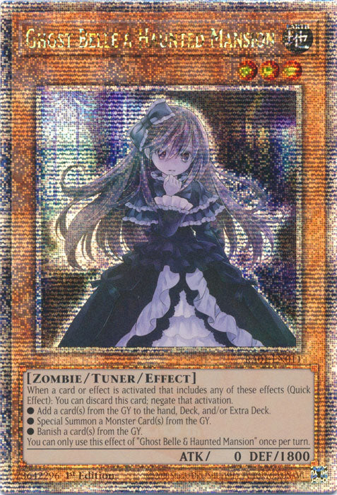 Ghost Belle & Haunted Mansion - RA01-EN011 - Quarter Century Secret Rare - 1st Edition available at 401 Games Canada