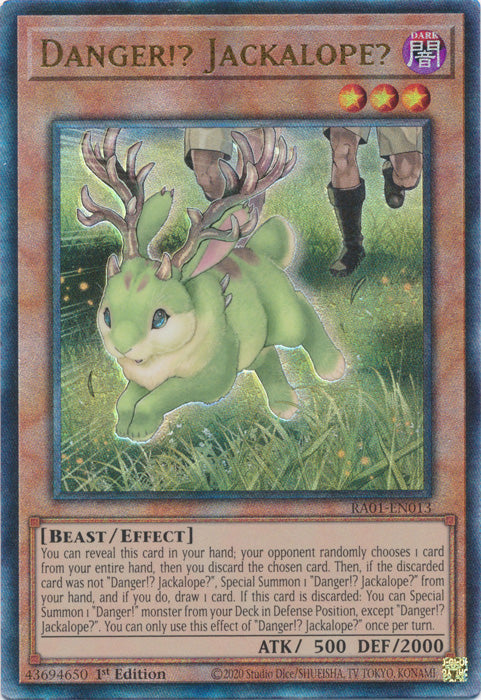 Danger!? Jackalope? (PUR) - RA01-EN013 - Prismatic Ultimate Rare - 1st Edition available at 401 Games Canada