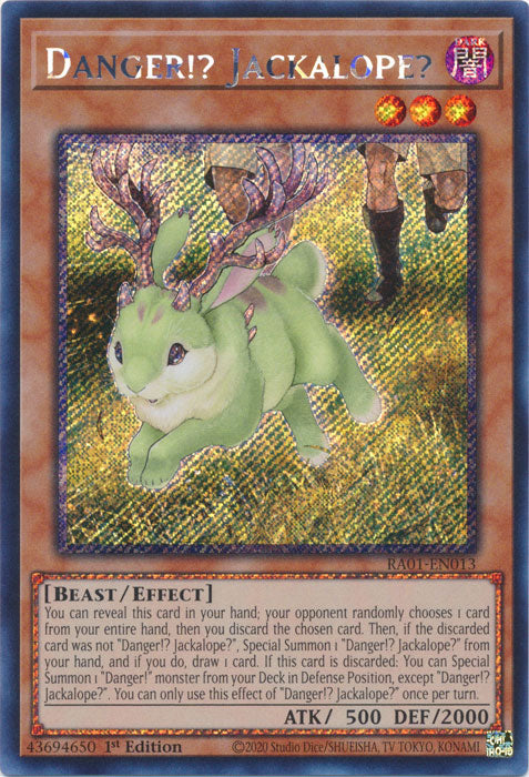 Danger!? Jackalope? (Platinum Secret Rare) - RA01-EN013 - Platinum Secret Rare - 1st Edition available at 401 Games Canada